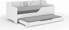 Wooden Toys Detská posteľ LILU 160x80 – Dievčatko na hojdačke s funkciou spania