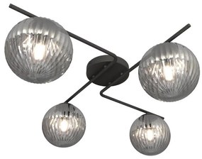 Stropné svietidlo VESPA 4xE14/10W/230V čierna/šedá