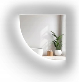 Zrkadlo Cvartka s kolesom a Led podsvietením 200X200