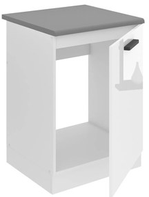 Kuchynská skrinka Belini Premium Full Version drezová 60 cm biely lesk s pracovnou doskou