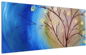 Obraz - Strom zakrývajúci slnko (120x50 cm)