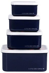 A Little Lovely Company - súprava štyroch desiatových škatuliek - jahody