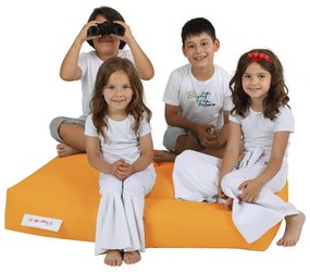 Dětský sedací vak Poufy s taburety 100 cm oranžový