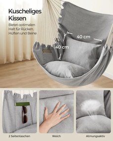 Závesné kreslo s vankúšmi GDC197G01