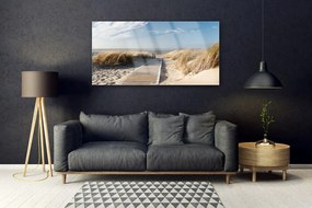 Obraz na akrylátovom skle Pláž chodník krajina 120x60 cm