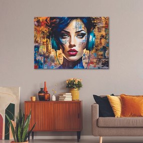 Gario Obraz na plátne Žena so slúchadlami Rozmery: 60 x 40 cm