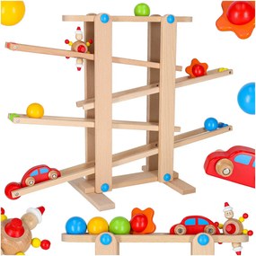 Drevená Montessori guľôčková dráha XXL KIK