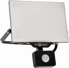 ECOLIGHT LED reflektor 50W 2v1 - neutrálna biela + čidlo pohybu