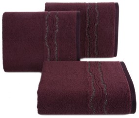 BAVLNENÝ UTERÁK KARIN 70X140 CM BORDOVÁ