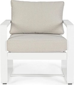 Biele kovové záhradné kreslo Merrigan – Bizzotto