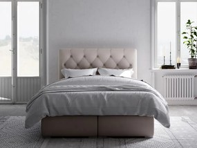 Manželská posteľ Boxspring 180 cm Ronda (béžová) (s úložným priestorom). Akcia -20%. Vlastná spoľahlivá doprava až k Vám domov. 1044318