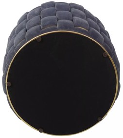 Taburet Tiara Velvet s úložným prostorem šedý/zlatý