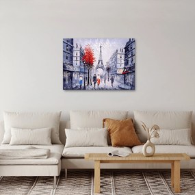 Obraz uličky v Paríži, olejomaľba (70x50 cm)