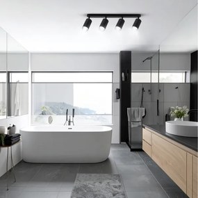 Brilagi - Kúpeľňové bodové svietidlo SELE 4xGU10/30W/230V IP44 čierna