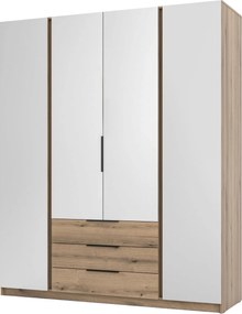 4-dverová predsieňová skriňa so zrkadlom a zásuvkami Dravero Ev/ev 4L 3S