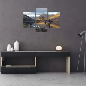 Obraz - Hory pri jazere (90x60 cm)