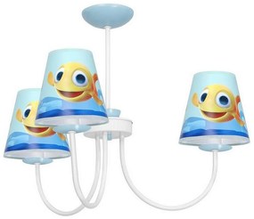 Detský luster na tyči FISH 3xE14/40W/230V