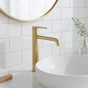 Rea Spot, vysoká umývadlová batéria, zlatá matná, REA-B9632