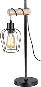 Rabalux FABIANO stolná lampa 1x40W | E27 - čierna, svetlé drevo
