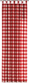 Záves na pútkach farba produktu červená látka vzorované