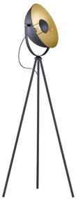 Tmavosivá kovová stojacia lampa Trio Chewy, výška 160 cm