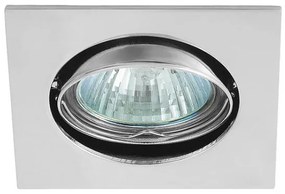 KANLUX Podhľadové výklopné bodové osvetlenie DENY, 1xGX5,3, 50W, 81x81mm, hranaté, chrómované