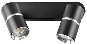 Bodové svietidlo BAMBOO 2xGU10/10W/230V čierna