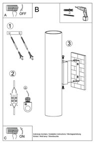 Krémové nástenné svietidlo Castro – Sollux
