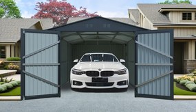 Plechová garáž BestBerg AG-18A / 18 m² / 602 x 300 x 232 cm / sivá