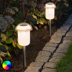 Solárna LED lampa Assisi 2 ks odnímateľný hrot