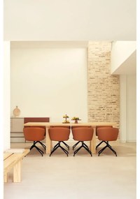 Oranžové čalúnené jedálenské kreslá v súprave 2 ks Add – Teulat