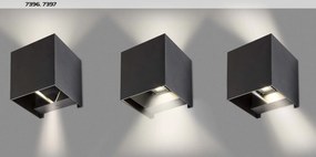 RABALUX Vonkajšie nástenné osvetlenie SOLIN, 10x10x10cm, matné čierne, IP54