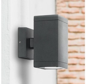 Prezent 39034 - Vonkajšie nástenné svietidlo RETO SQ 2xGU10/35W/230V IP54