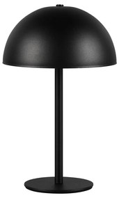 Matne čierna LED stolová lampa s kovovým tienidlom (výška 21 cm) Munoz – Trio