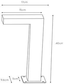 Lucide 28851/40/30 - LED Vonkajšia lampa TEXAS LED/8W/230V čierna 40 cm IP54