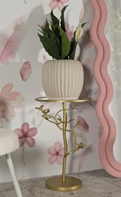 Odkladový stolík Birds 38 cm sklo zlatý