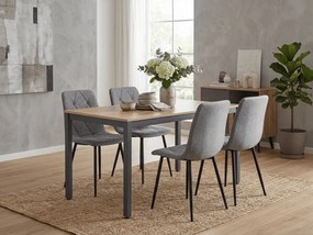 Sivá stolička LIBRA PLATINUM GREY s čiernymi nohami