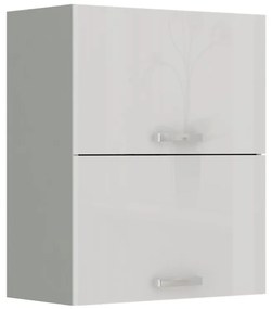 Kuchynská linka Bianka 350 cm - sivá / biely lesk