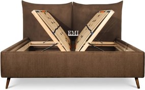Posteľ čalúnená ALORA + lamelový rošt + matrac EMI