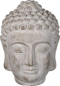 Dekorácie šedá hlava Budhu L- 17*17*24 cm