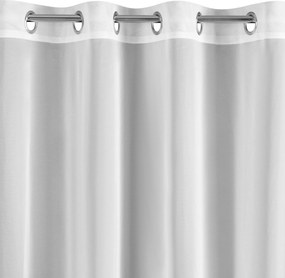 ZÁCLONA NA KRÚŽKOCH EVA MINGE ROSES3 350X250 CM BIELA