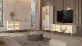 LAS TV stolík s osvetlením Lumus D - béžová