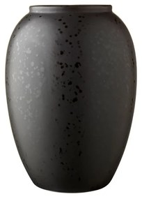 Čierna kameninová váza Bitz Basics Black, výška 20 cm