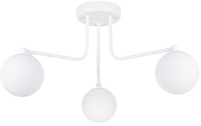Stropné svietidlo Astral, 3x biele sklenené tienidlo, w