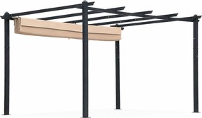 Zahradní pergola s posuvným střešním systémem Zenia 3x4 m béžová