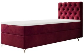 Čalúnená posteľ boxspring CHESTER, 90x200, Monolith 59, pravá