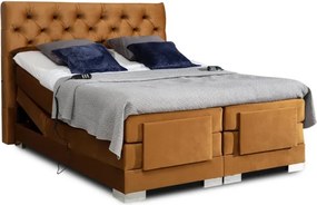 Kontinentálna posteľ CARLINO boxspring s elektrickým polohovaním 200x180, zelená (kronos 19)
