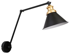 Čierne kovové nástenné svietidlo Fundo - Candellux Lighting