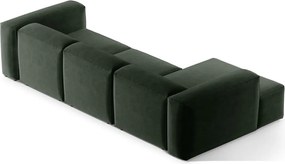 Zelená rohová pohovka (ľavý roh/s leňoškou) Bergamo – Cosmopolitan Design