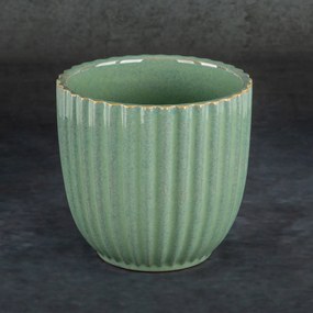 Ozdobný črepník 16x15 cm zelená